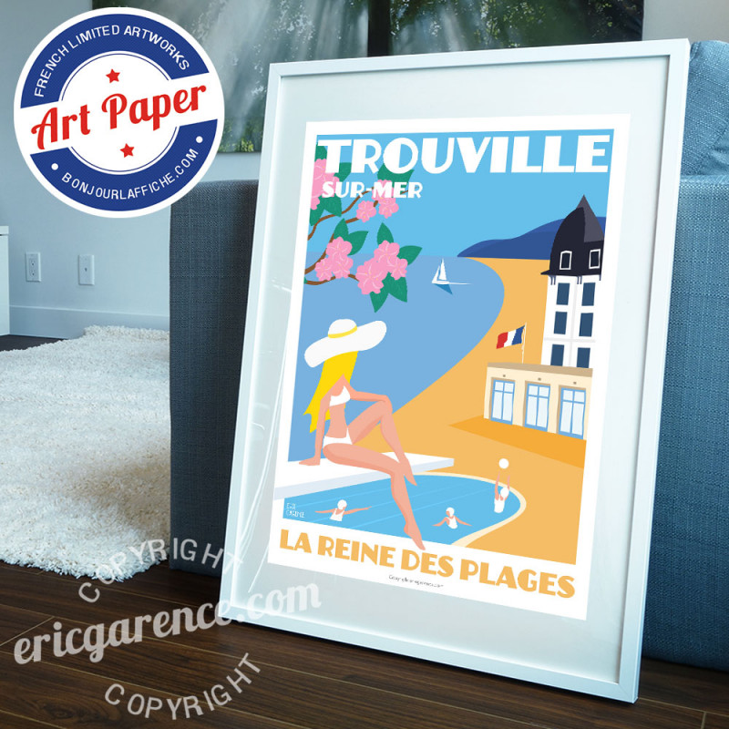 Affiche Trouville-sur-Mer par Eric Garence : 15,00€