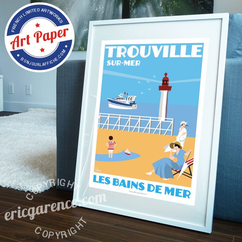 Poster Trouville-sur-Mer von Eric Garence: 15,00 €